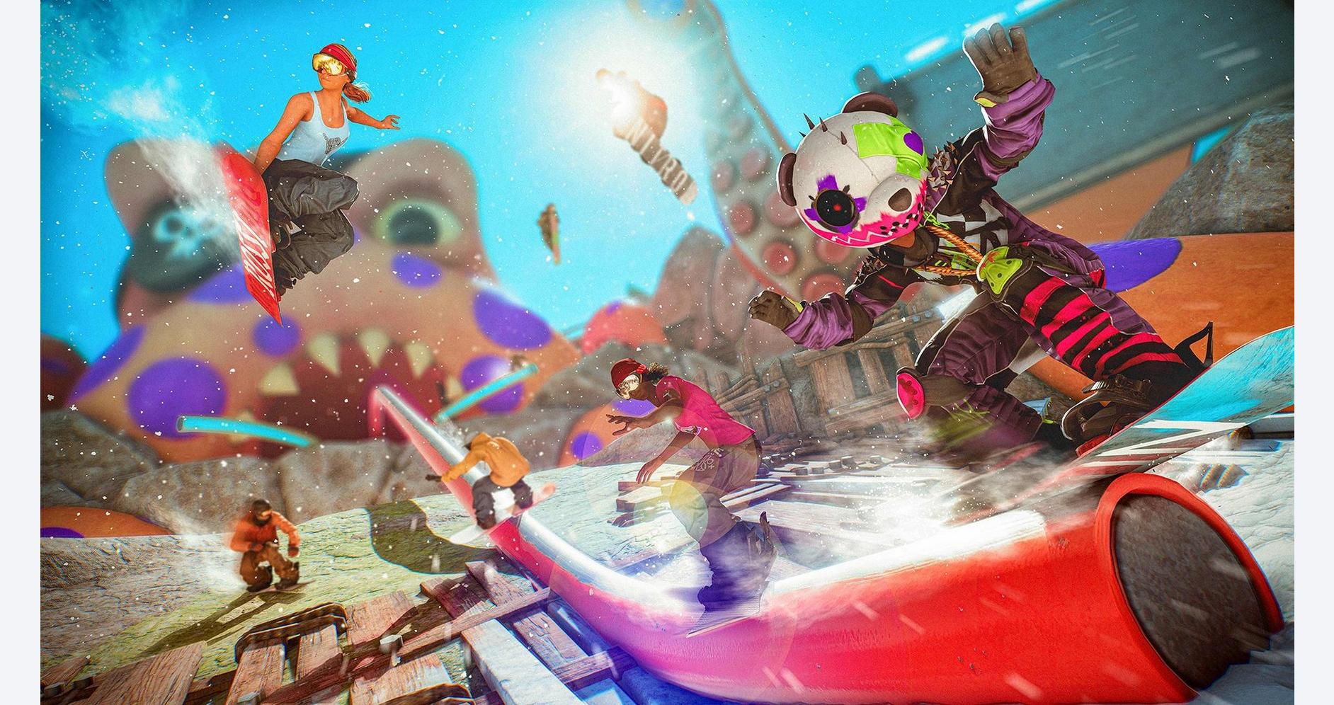 Image de course intense dans Riders Republic