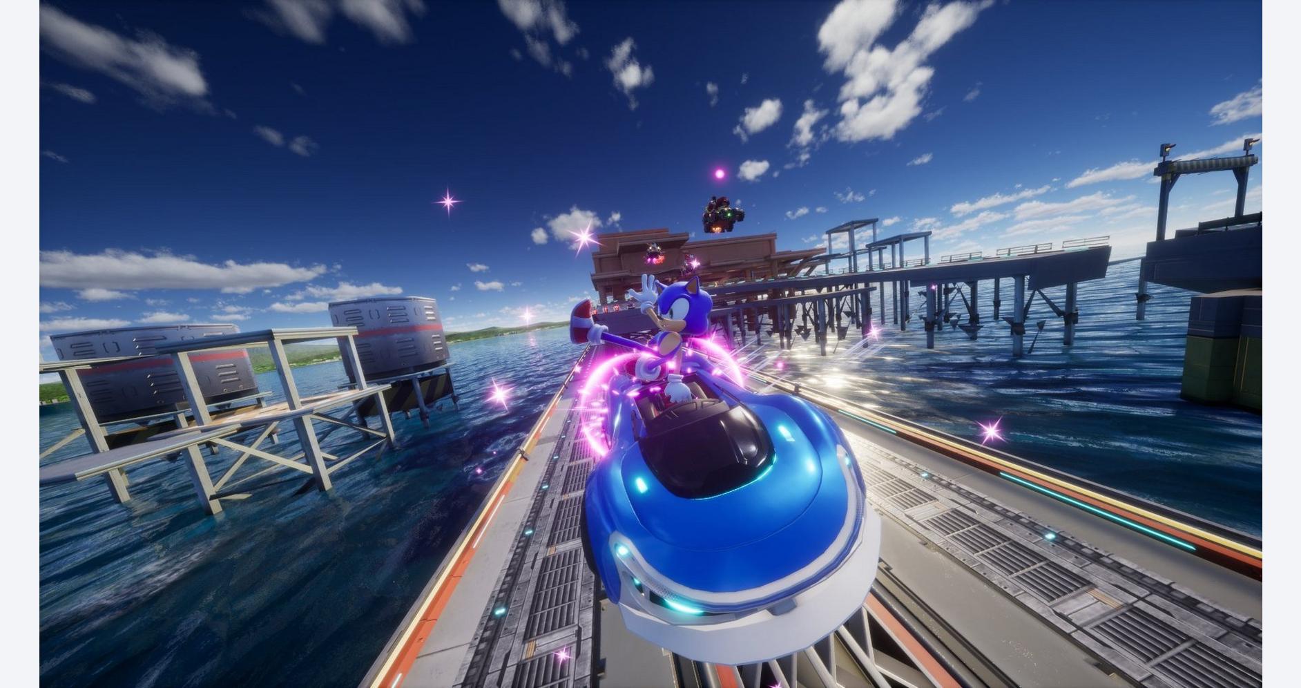 Course à travers des circuits époustouflants avec Sonic