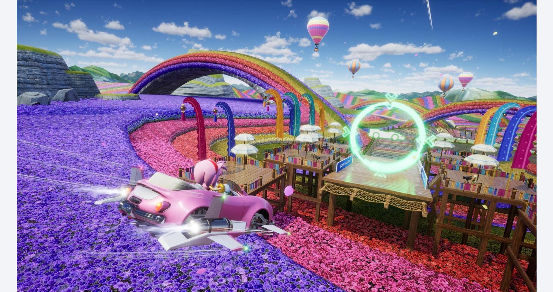 Course chromatique vibrante avec Sonic