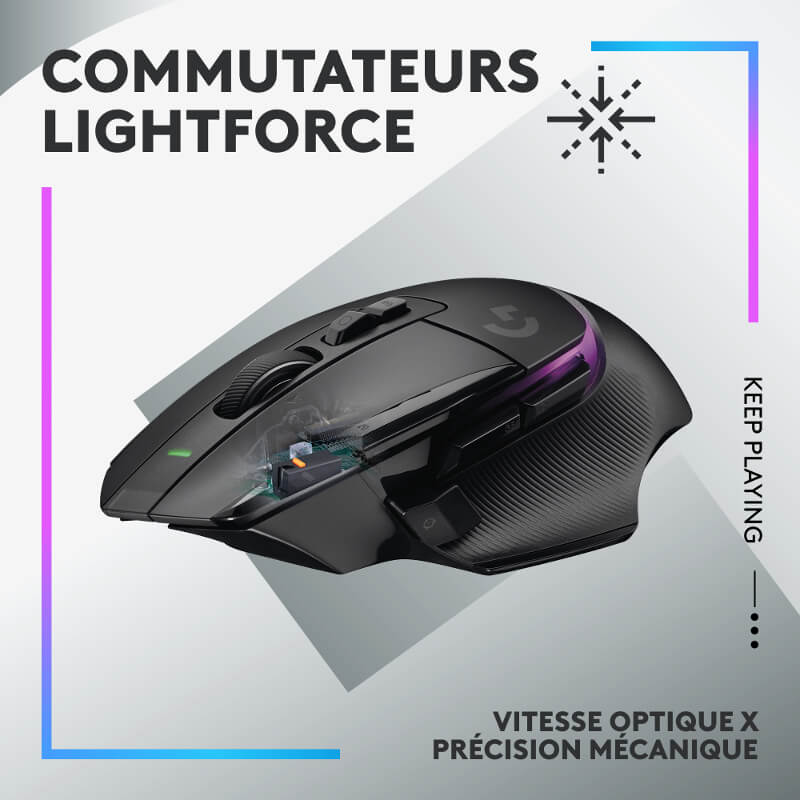 Souris Logitech G502 X PLUS Lightspeed
