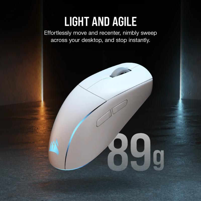 Design ambidextre de la souris Corsair M75