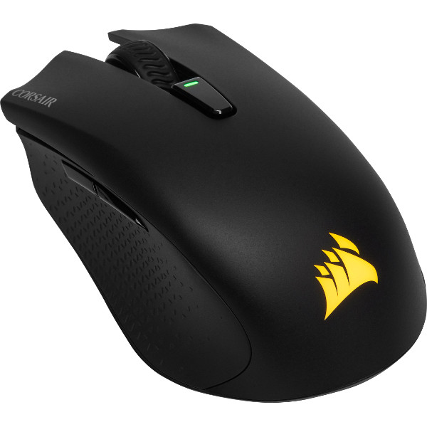 Vue latérale de la souris Corsair Harpoon Wireless RGB