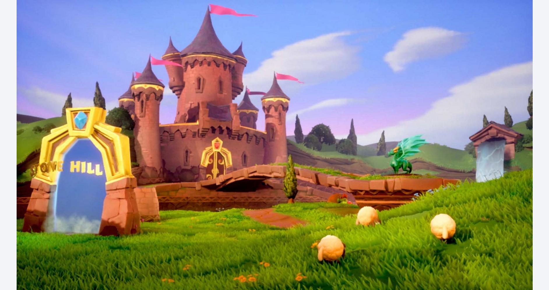 Spyro dans un royaume remasterisé en 3D