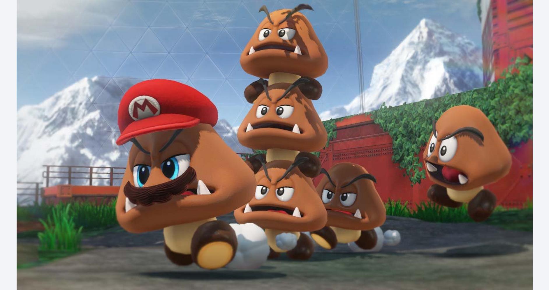 Mario dans une aventure avec Cappy
