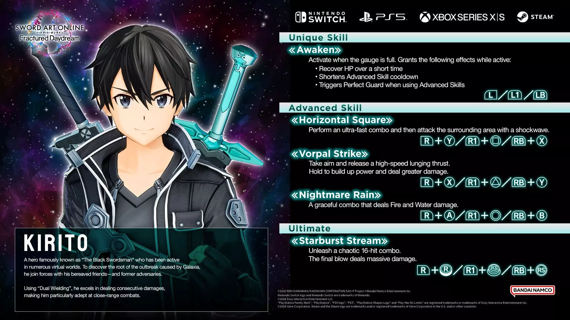 Personnage : Kirito - Combattant