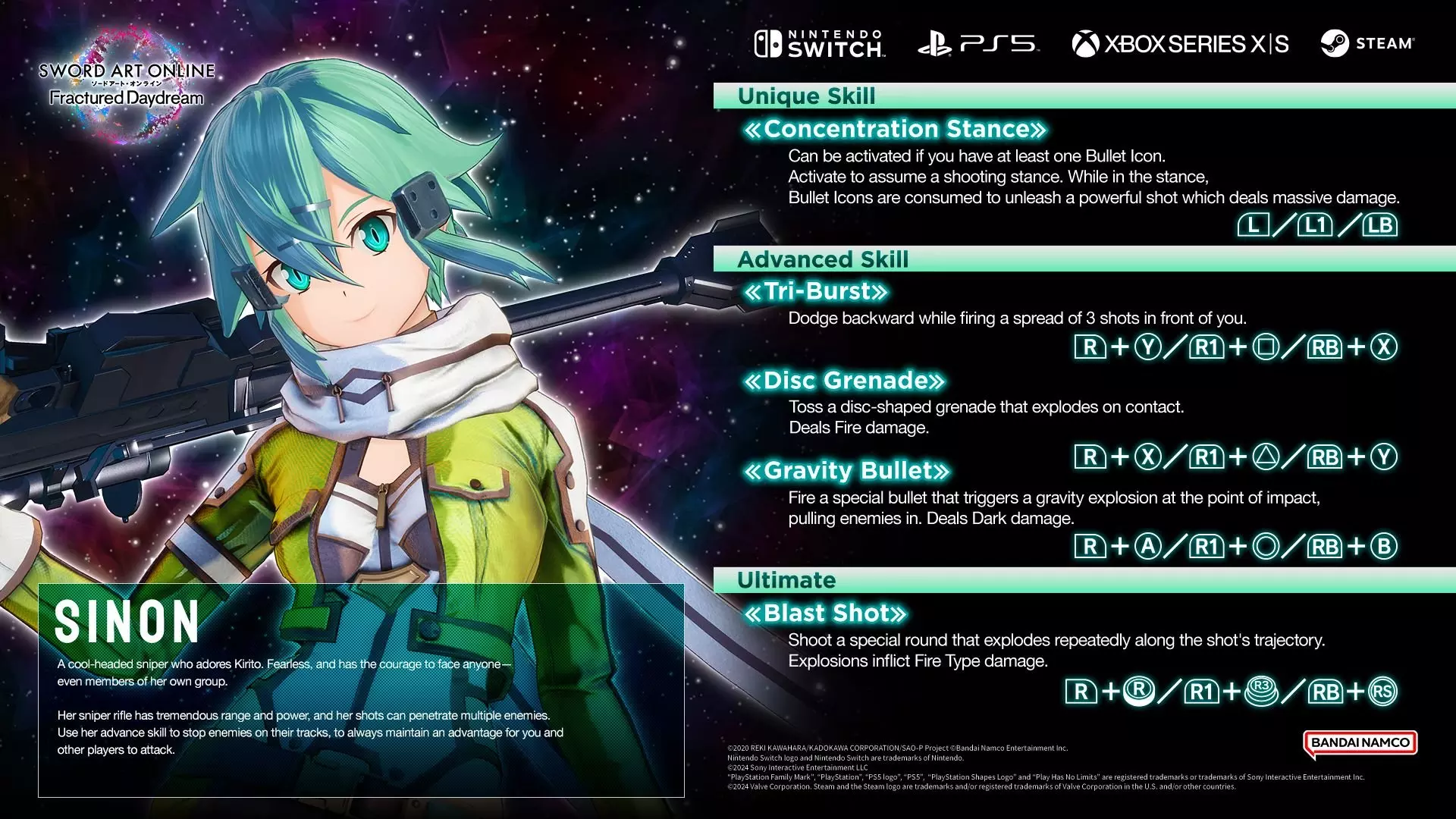 Personnage : Sinon - Ranger