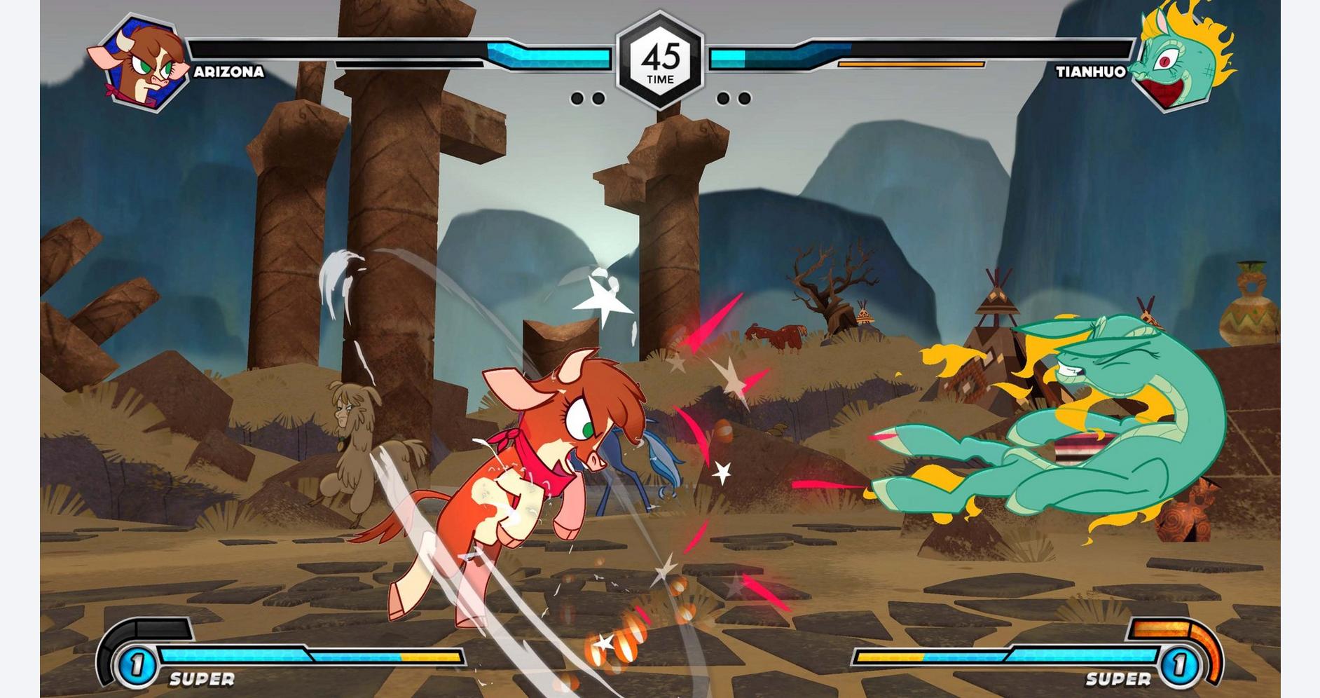 Combat animalier épique