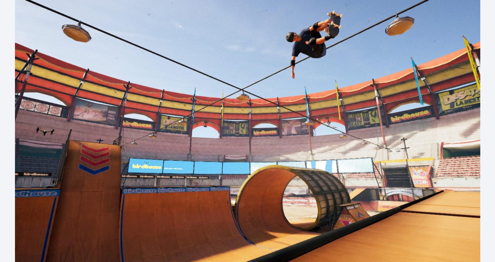 Skateur en pleine action sur une rampe
