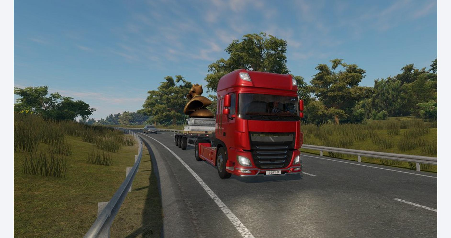 Camion traversant une ville animée