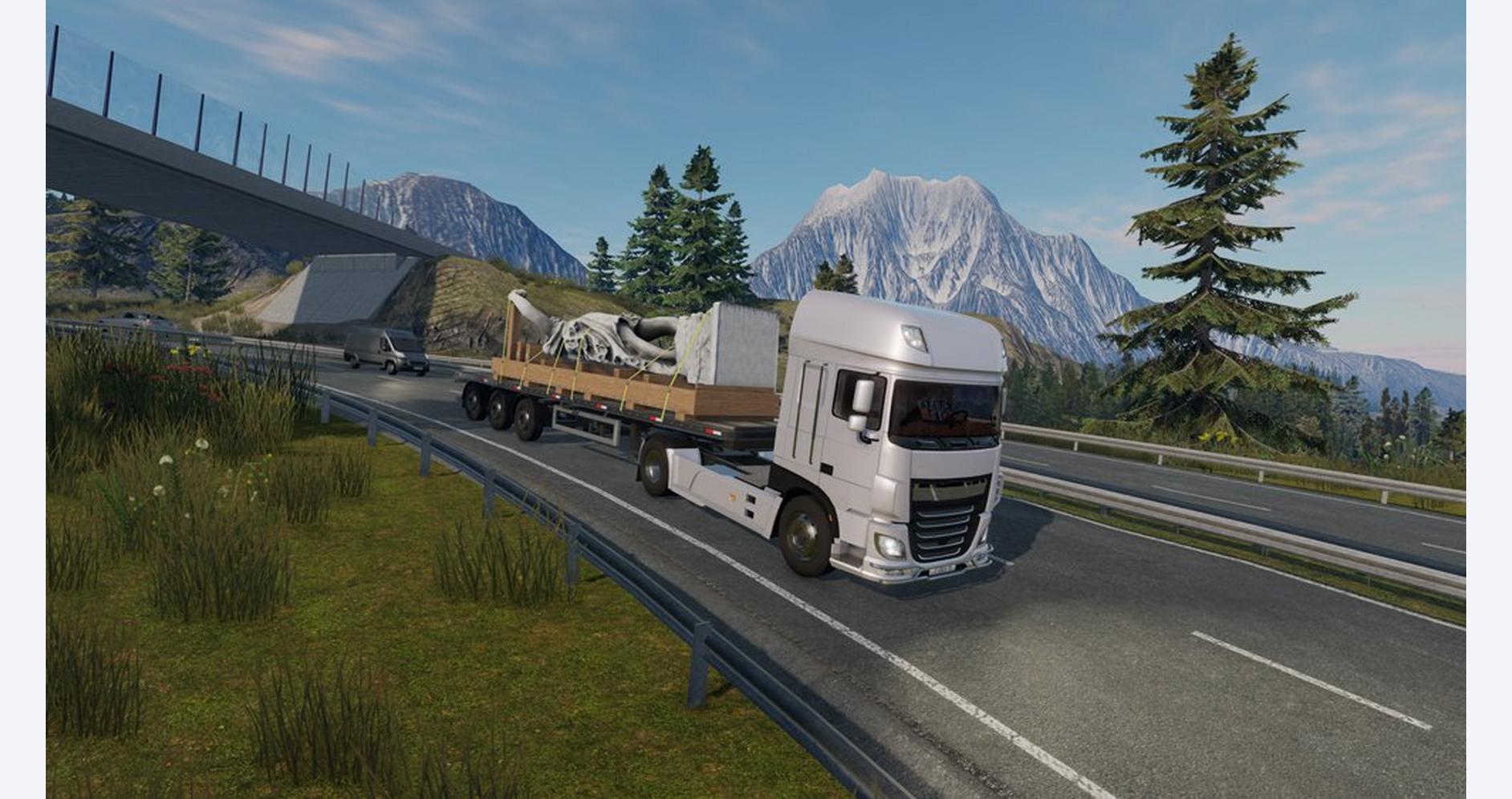 Camion sur une route épique