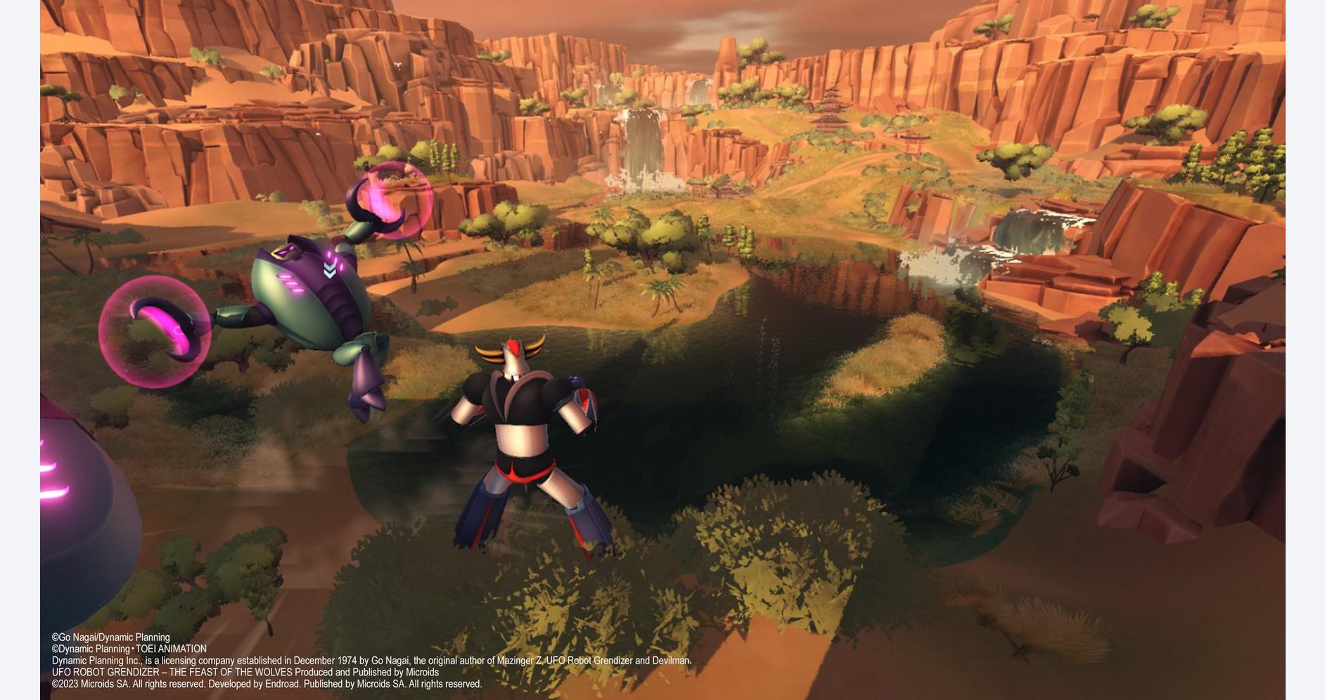 Grendizer en action dans des paysages époustouflants