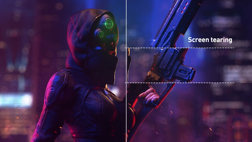 AMD FreeSync — Jeu fluide sans dechirure ni saccade.