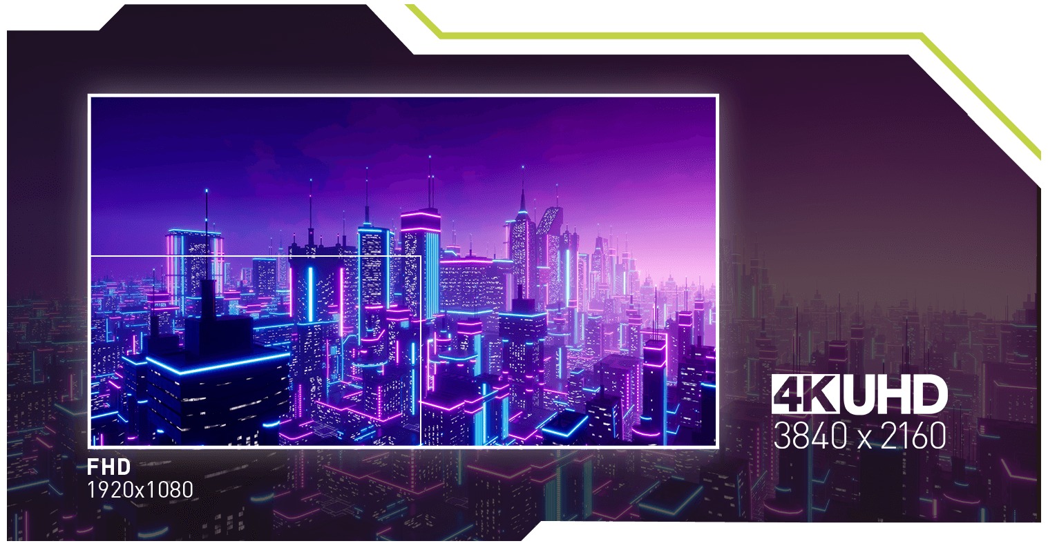 Dalle UHD 3840x2160 — La dalle UHD affiche une résolution allant jusqu'à 3840 x 2160 pour un maximum de détails.