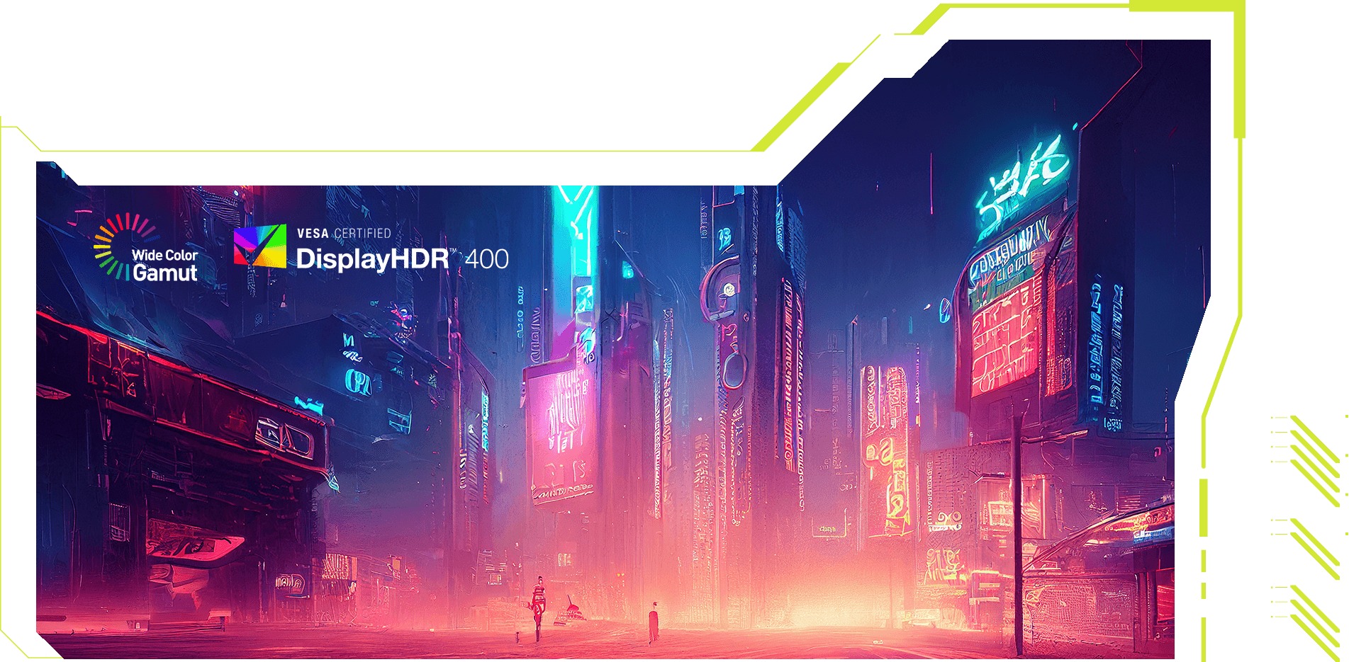 VESA DisplayHDR 400 — Certification VESA DisplayHDR™ 400 pour un affichage plus vivant.