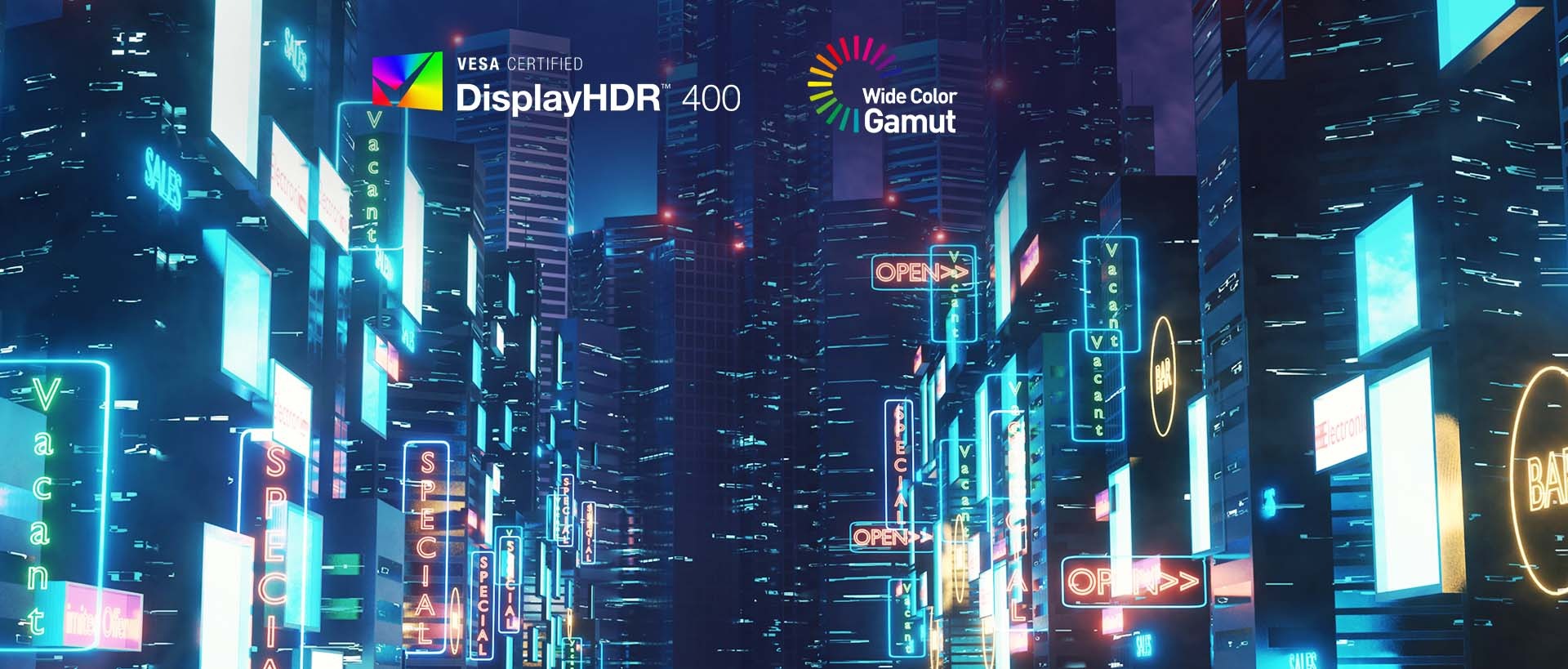 VESA DisplayHDR 400 — La certification VESA DisplayHDR 400 pour des images plus vives et contrastees.