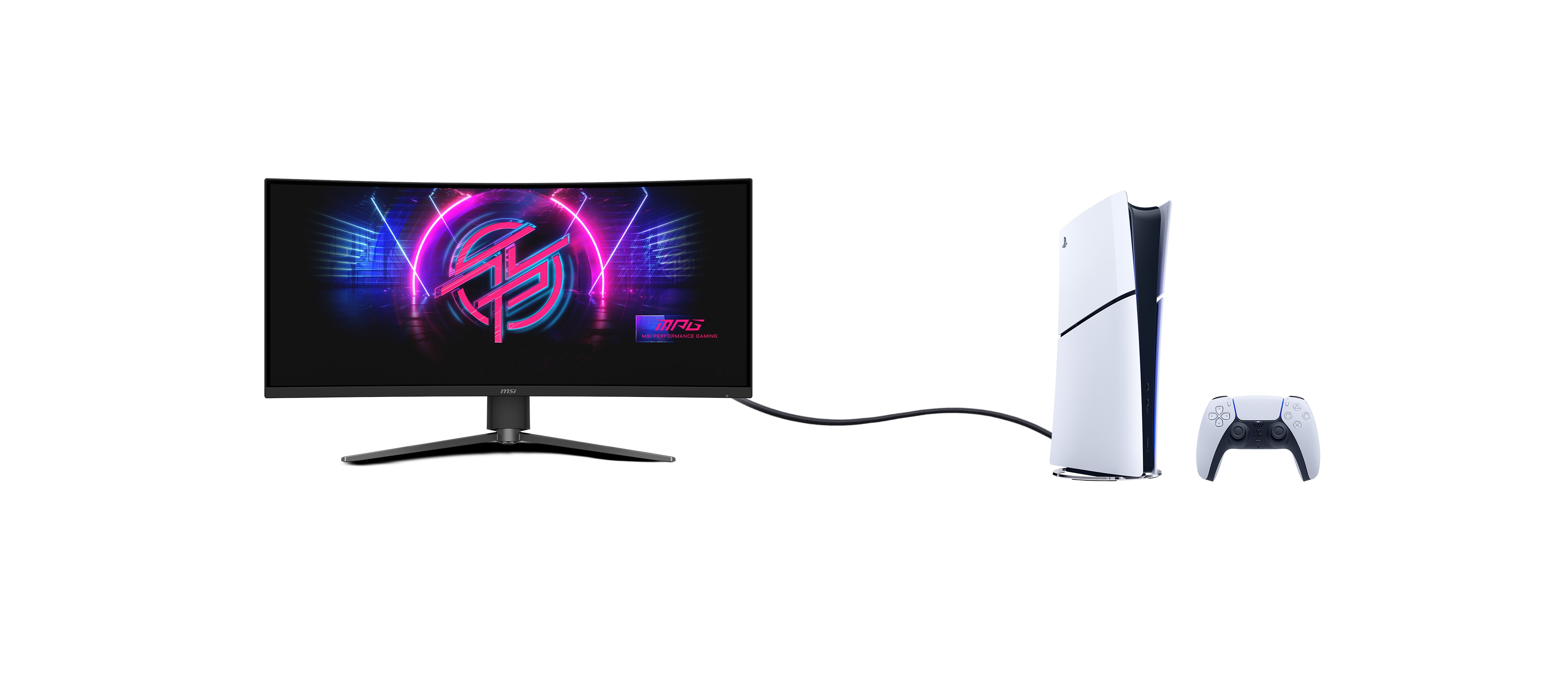 Console Mode et HDMI 2.1 — Le mode console avec HDMI 2.1 48 Gbps qui adapte l'ecran aux manettes et consoles.